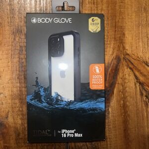 Body Glove‎ Tidal Waterproof Case For iPhone 16 Pro Max Black/Clear New
